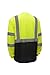 CJ Safety CJHVTS2003 ANSI Class 2 High Vis Long Sleeve Black Bottom Safety Shirt Moisture Wicking Mesh (Large, Green)