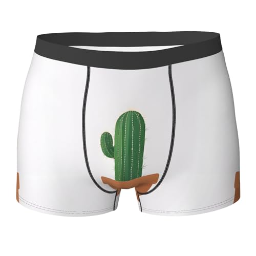 SYHEART Plant Print Men'S Boxer Briefs With Elastic Comfort Fit Design For All-Day Wear