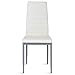 COSTWAY PU Leather Dining Side Chairs Elegant Design Home Furniture, Set of 4 (White)