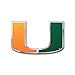 University of Miami Hurricanes College NCAA Collegiate Sports Team Logo Car Truck SUV Motorcycle Trunk 3D Color Emblem