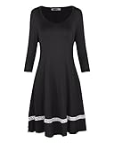 STYLEWORD Women's Three Quater Sleeve Loose Casual T-Shirt Dress