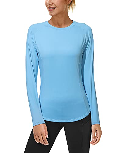 Roadbox Women's Long Sleeve UV Sun Shirts UPF 50+ Workout Swim Rash Guard Tops