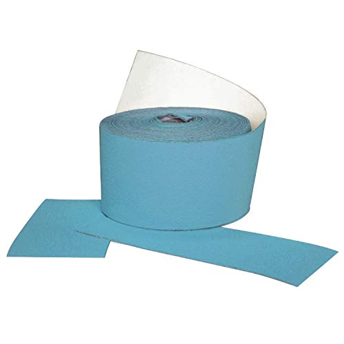Mercer Industries 584080 PSA Roll, Aqua Stearated, 2-3/4" x 25 Yd, Grit 80C