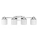 Chloe Lighting CH821036CM33-BL4 Contemporary 4 Light Chrome Finish Bath Vanity Wall Fixture Alabaster Glass, 33