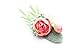Yokoke Artificial Succulent Boutonniere Bouquet Corsage Wristlet Vintage Silk Fake Pink Flowers Flocked Plants for Groom Bride Wedding Decor 2 Pcs (Wristlet)