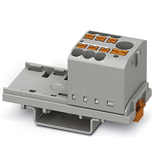 PHOENIX CONTACT PTFIX 6/6X2.5-NS35 GY Distribution Block with Vertical Alignment and Integrated Feed 690 V 24 A Number of Connections 7 Cross Section 0.14 mm²-4 mm²