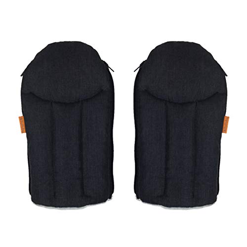 liuliuby CozyMitts - Weatherproof Stroller Hand Muff/Stroller Warmer Gloves for Freezing Winter - Universal Fit - 2019 New Launch (Black Mélange)