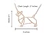 Corgi Necklace, Corgi Origami Necklace, Corgi Gifts Perfect For Dog Lovers, Dog Jewelry For Women, Dog Necklaces For Lovers Of Corgis, Gift For Corgi Lovers (Rose Gold Tone)