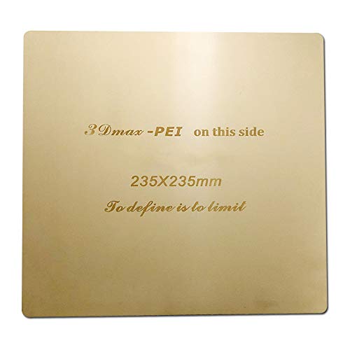 3D Printer Bed,3D Printer Accessories,3D Printer Parts,JEANTRIX Rmovable Spring Steel Magnetic 3D Printer Heated Bed in 235x235mm Included 1 PC PEI Sheet(3M Adhesive Backing)