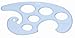 Set of 3 Shapes Yosogo Transparent Plastic Drafting French Curve