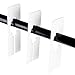 60 Pack Plastic Closet Dividers for Hanging Clothes, Blank White Tags for Department Stores, Clothing Rack Size Separator Hangers for Boutiques, Warehouses 5 x 2 inches