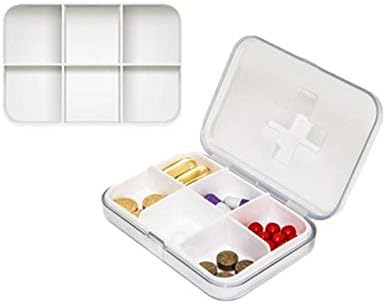 Amazon Com Pill Box Mini 6 Slots Portable Medical Pill Storage
