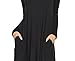 LILBETTER Women's Long Sleeve Pocket Casual Loose T-Shirt Dress (Black L)