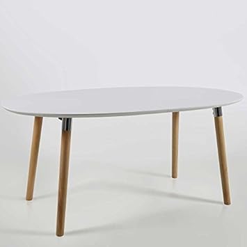 Lounge Zone Esstisch Belini Oval Esszimmertisch Kuchentisch Tischplatte Weiss Holz Holzgestell Eiche Look Details Chrom 100x170cm 12538 Amazon De Kuche Haushalt