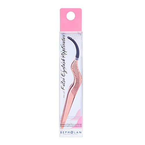 BEPHOLAN False Eyelashes Applicator Tool Eyelash Extension Tweezers Remover Clip Tweezers Nipper (Golden)