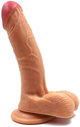 MEIJUNMAWEI Lifelike Peinns 7inch Body-Safe Material, Relax with Unattackable Suction Cup-Flesh