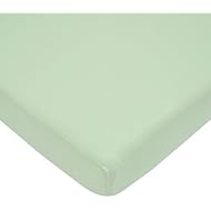 TL Care 100% Cotton Jersey Knit Fitted Crib Sheet for Standard Crib and Toddler Mattresses, Celery, 28 x 52, for Boys and Girls