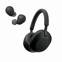 Sony WH-1000XM5 Premium Noise Canceling Headphones (Black) with Free WF-C700N Truly Wireless Noise Canceling Earbuds (Black)