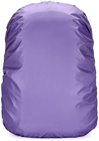 Waterproof Backpack Pack Covers, Dustproof Rainproof Snowproof Bags Cover, Backpacks Accessories, Purple 35L