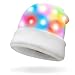 Luwint LED Glow Blink Knit Beanie Hat - Light Up Party Costume Show Cap Toys for Boy Girl (White Neon)