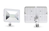 ASD 30W LED Flood Light with Arm Mount 5000K (Daylight) Slim SMD 3035lm Waterproof Outdoor Landscape, White, ETL Listed & DLC Certified
