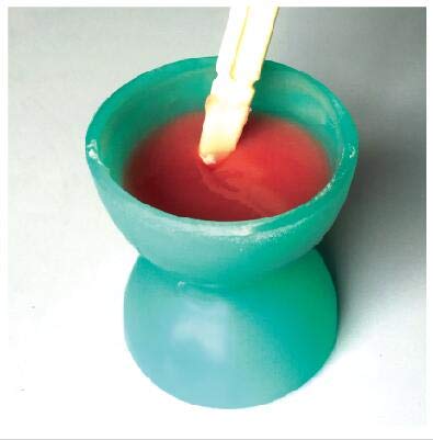Double Sided Mixing Bowl with Cover - Includes 1 Small, 1 Large Bowl and 2 Cement Spatulas - Thumbnail 3