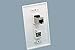 RiteAV 1 Gang Wall Plate (White) 2 Port - Cat6 (Shielded) Coax (White)