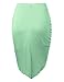 CTC Womens Draped Wrap Style High Low Midi Skirt - Made in USA