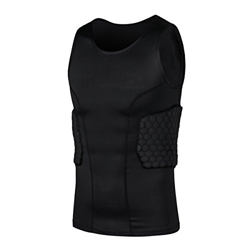 image for PINMEI Padded Compression Shirt and Short- Basketball Football Soccer 