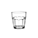 Bormioli Rocco Rock Bar Stackable Double Old Fashioned Glasses, 13 1/4 Ounce, Set of 6