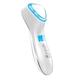 Facial Massager, Hot and Cool Skin Care Device, Handheld Face Care Beauty Device, Skin Calm, Promote Cream and Absorption - White