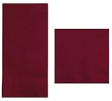 Burgundy Beverage Napkins (100-count) and Burgundy Dinner Napkins (100-count), and Comes with a Party Planning Checklist