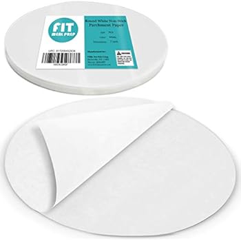 [250 Pack] 7 Inches Non-Stick Parchment Paper - Round White Baking Sheets, Wax Paper Liners for Cake Pan, for Steamer, Fryer and Oven, for Cakes, Cheesecakes, Pizza, Cookies, Meats and Vegetables
