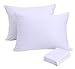 Set of 4 Pillow Protectors with Zipper King Size - 100% Resistant to Stains, Dust & Dirt - Washable Covers for Increased Pillow Lifespan