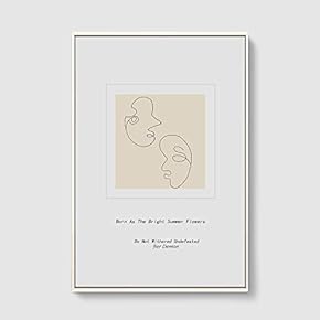Framed Canvas Home Artwork Decoration Line Art Canvas Wall Art for Living Room, Bedroom - 16x24 inches