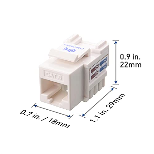 Cable Matters UL Listed 10Pack RJ45 Keystone Jack in White Pricepulse