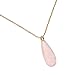 Onnea Natural Pink Stone Tear Drop Pendant Long Necklace for Summer