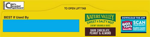 NATURE VALLEY SWEET AND SALTY NUT BARS, DARK CHOCOLATE PEANUT ALMOND, 6 BARS, 7.2 OZ
