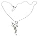 Silver Crystal Fairy Angel Wing Tinkerbell Mood Necklace Jewelry Pendant Best for Women Little Teen Girls