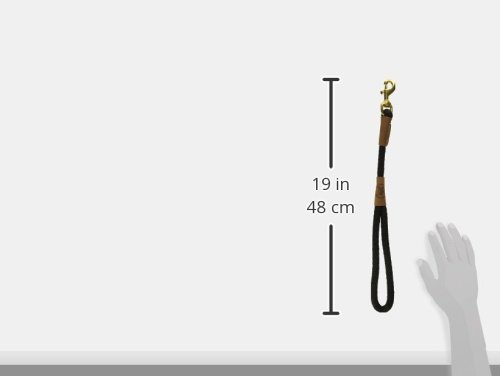 Mendota Products Traffic Lead Short Leash, 1/2 by 16-Inch, Black