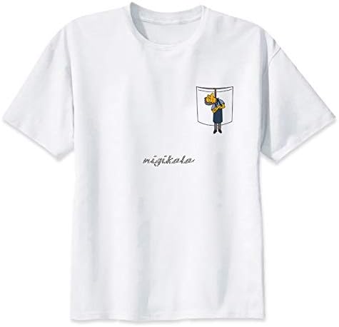 Amazon ポケットアニメ夏の のtシャツメンズカジュアル半袖oネックtシャツwhite5xl Xs Tシャツ カットソー 通販