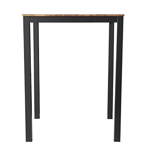 Furniture HotSpot High-top Outdoor Table - Wood Top with Metal Frame - Seats 2 to 4 People