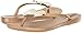 Ipanema Women's Wave Heart Flip-Flop, Gold, 9 M US