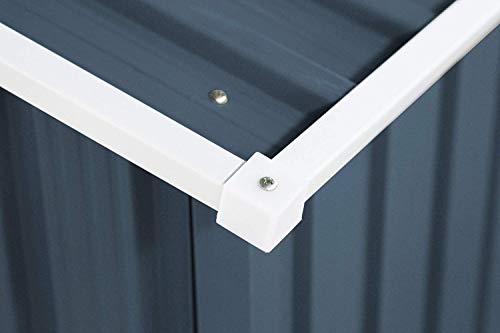 Costway Abri de Jardin en Métal Cabane à Outil Rangement avec Porte Coulissante 277 X 191 X 192CM Gris