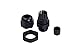 100pcs Waterproof PG9 Cable Gland Connector Black Plastic Adjustable IP68 M16 Thread Cable Gland with Locknut Rubber Ring for 4-8mm Wire
