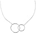Les Poulettes Jewels - Sterling Silver Necklace Two Circles