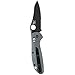 Benchmade - Mini Griptilian 555-1 Knife, Serrated Sheepsfoot, Coated Finish, Gray Handle