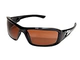 Edge Eyewear TXB215 Brazeau Safety Glasses, Black with Polarized Copper"Driving" Lens