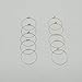 24 Pcs 40 mm Shaped Beading Hoop Earring Finding Ring Hoop for Earring Jewelry Making (Gold Silver)