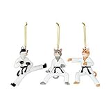 Fighting Cats Ornament Set Christmas Ornament Sets